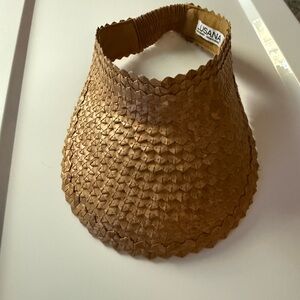 Elegant Tan Woven Women's Visor